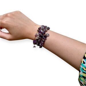 Elegant Purple Beaded Bracelet